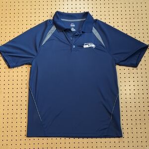 Majestic Seattle Seahawks Blue Polo